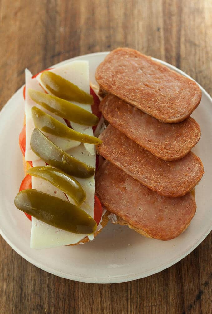 Fried Spam sandwich recipe