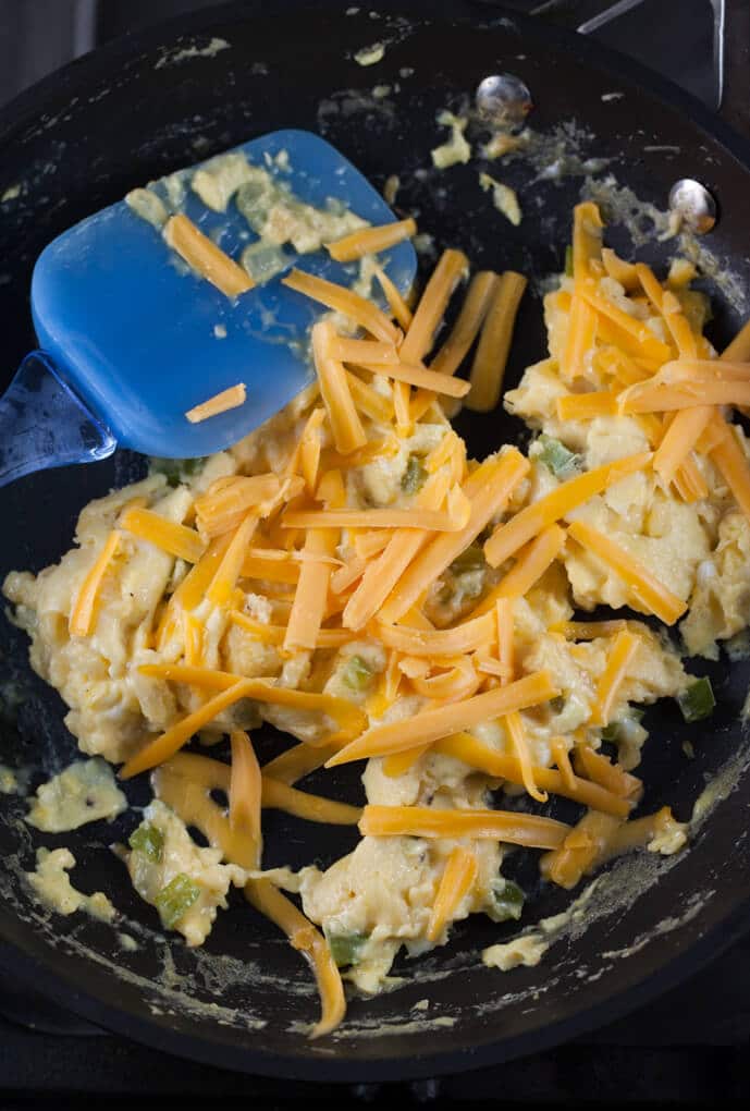 Ranchero Eggs with Cheddar Cheese