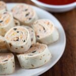 Fiesta ranch pinwheels on a plate.