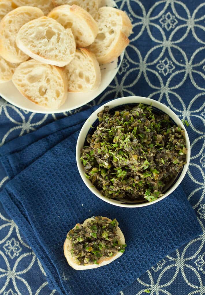 Tapenade with French bread