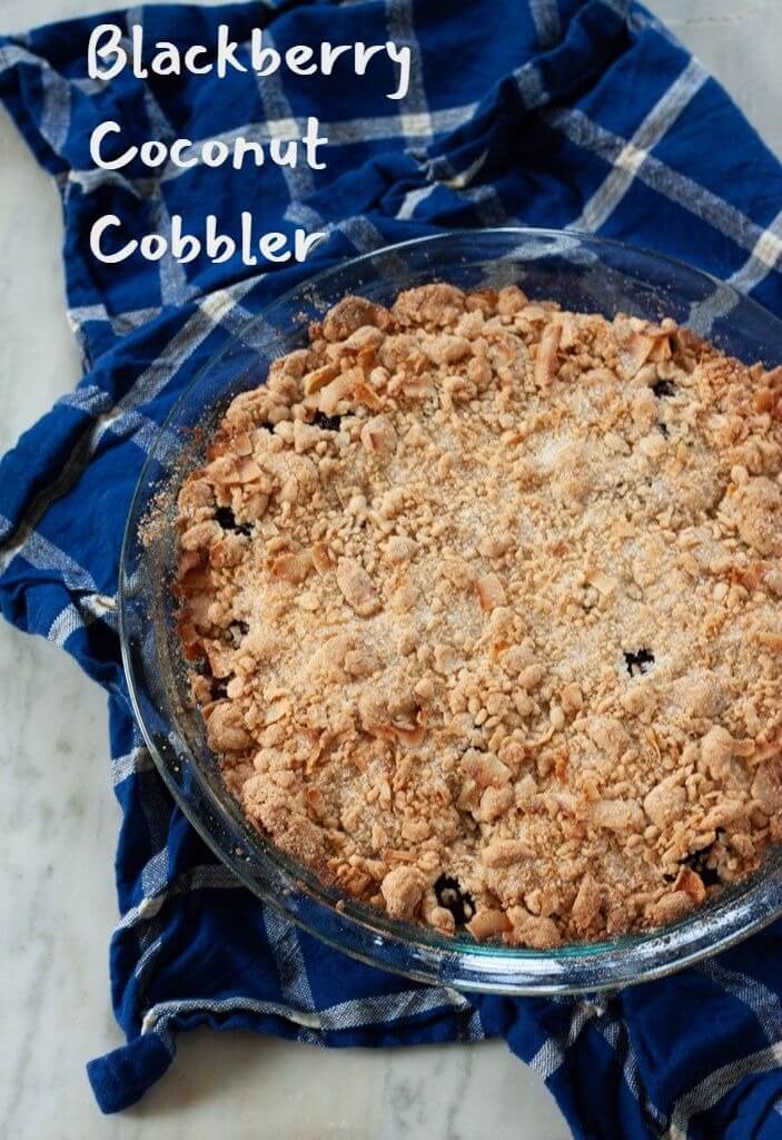 Blackberry Coconut Cobbler