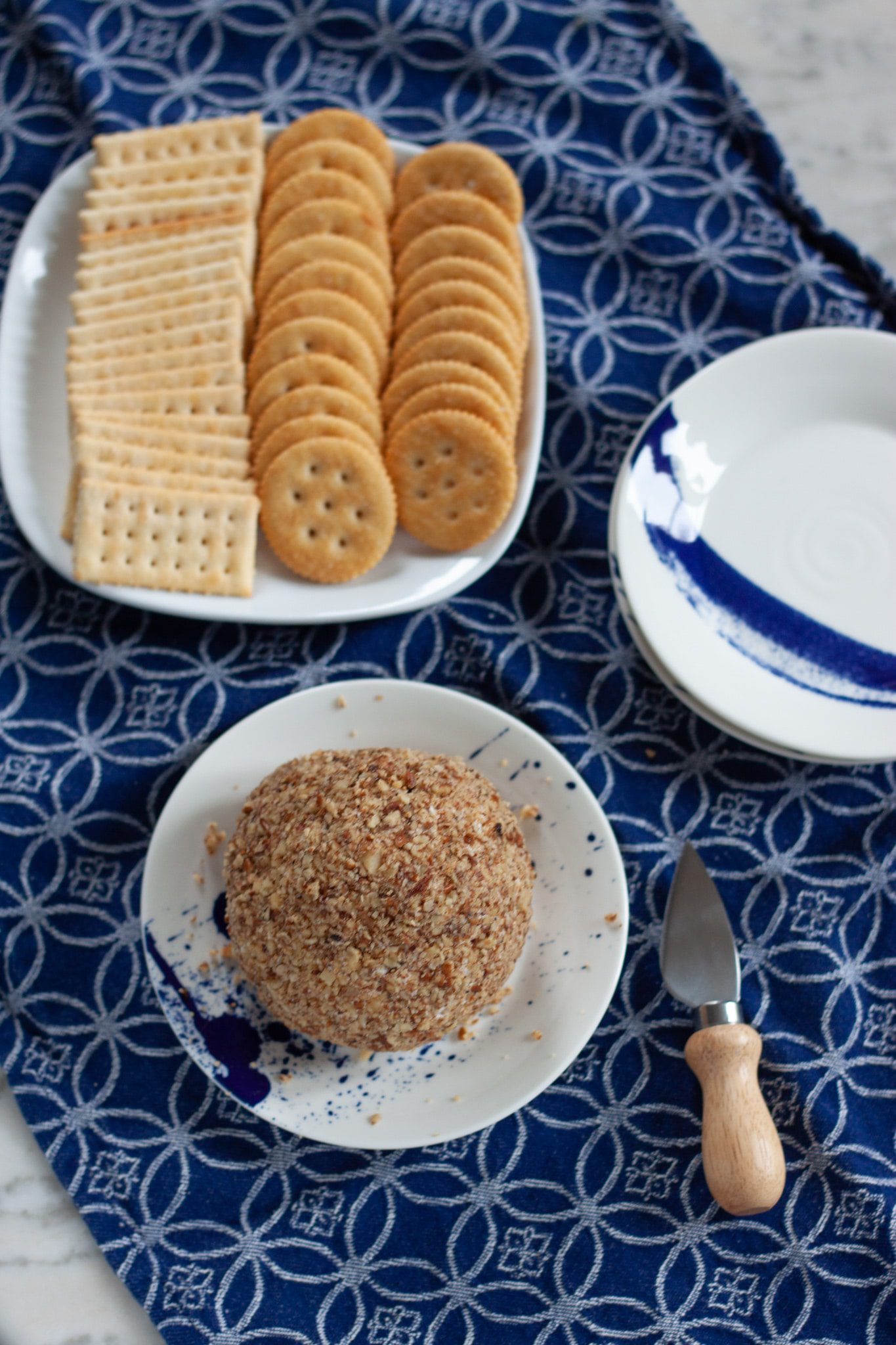 Cranberry Nut Goat Cheese Ball and Crackers