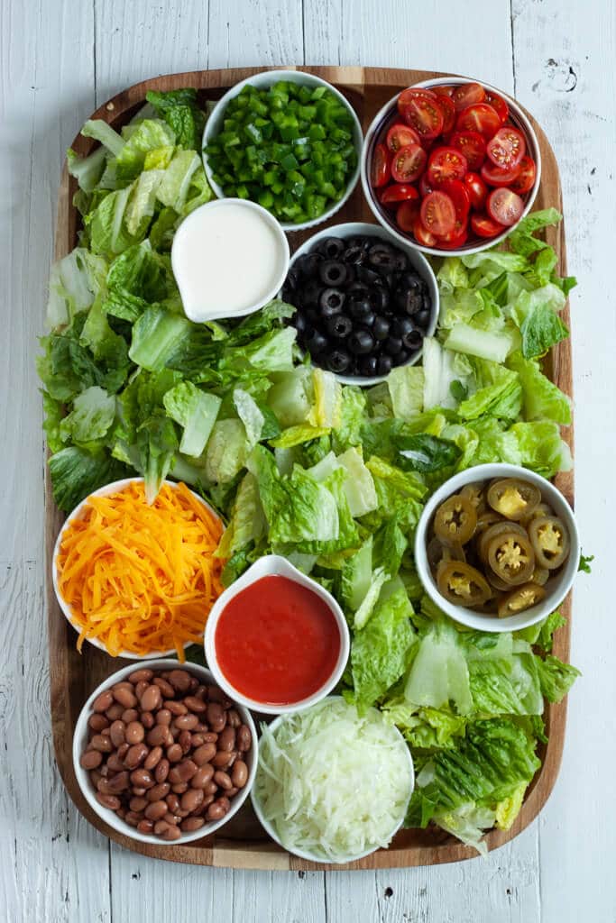 Taco Salad Charcuterie Board