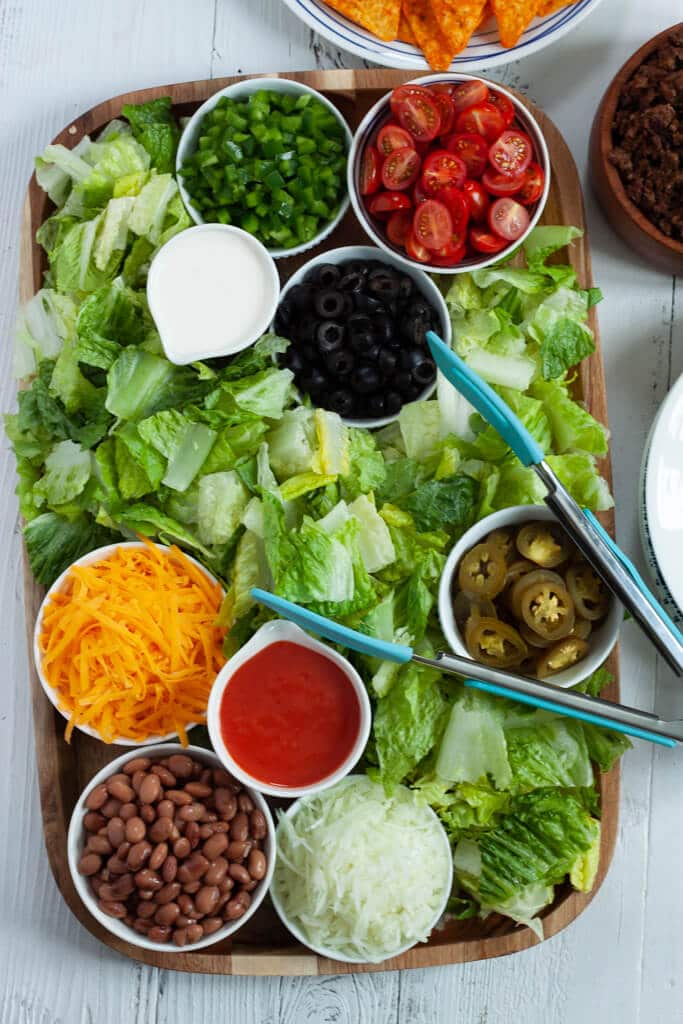 Taco Salad Charcuterie Board
