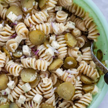 Dill Pickle Pasta Salad without Mayo