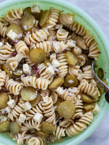 Dill Pickle Pasta Salad without Mayo