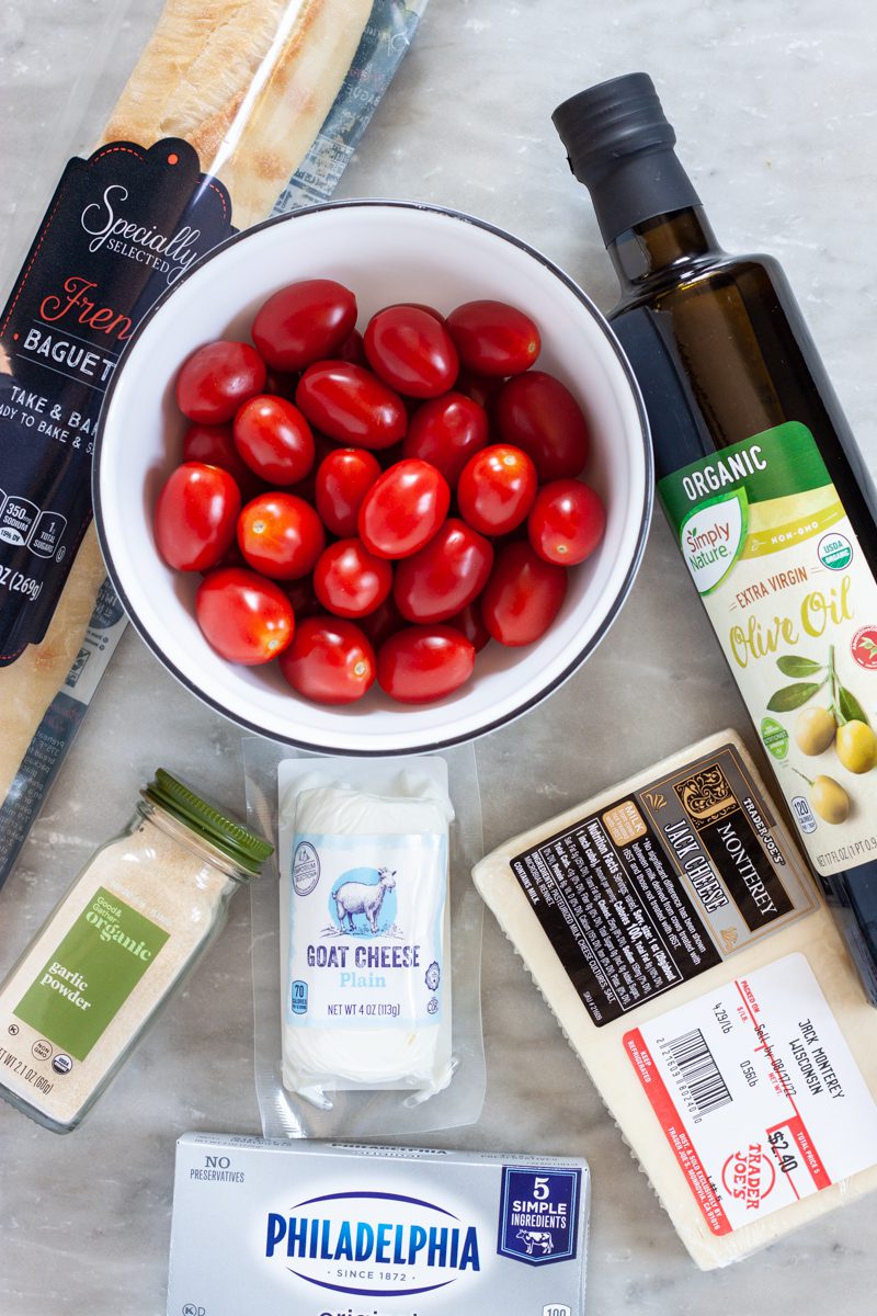Baked Goat Cheese Tomato Dip ingredients
