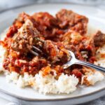 easy Mexican beef tips with rice
