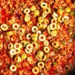 ground chicken picadillo