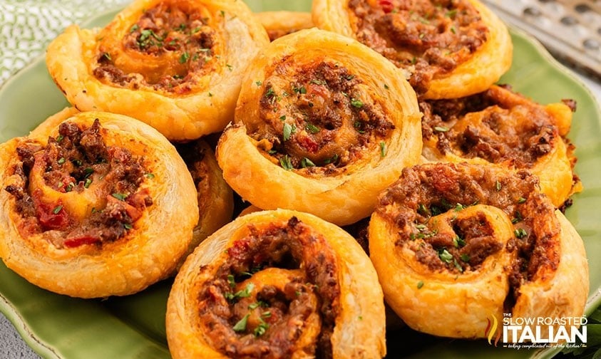 taco pinwheels with puff pastry